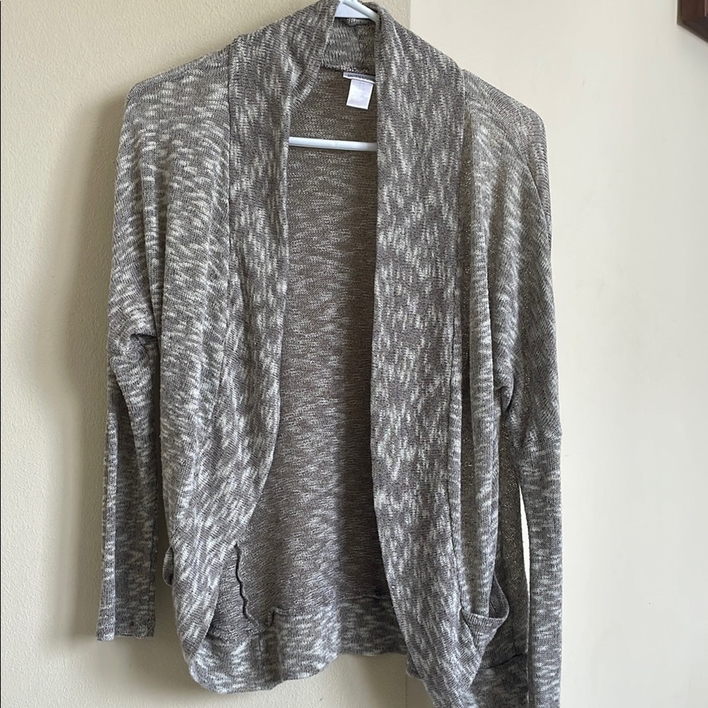 Motherhood Maternity Gray Open-Front Cardigan